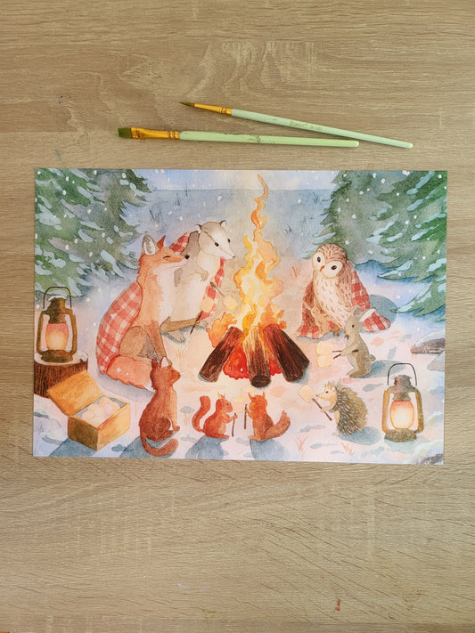 The Winter Hearth - Art Print