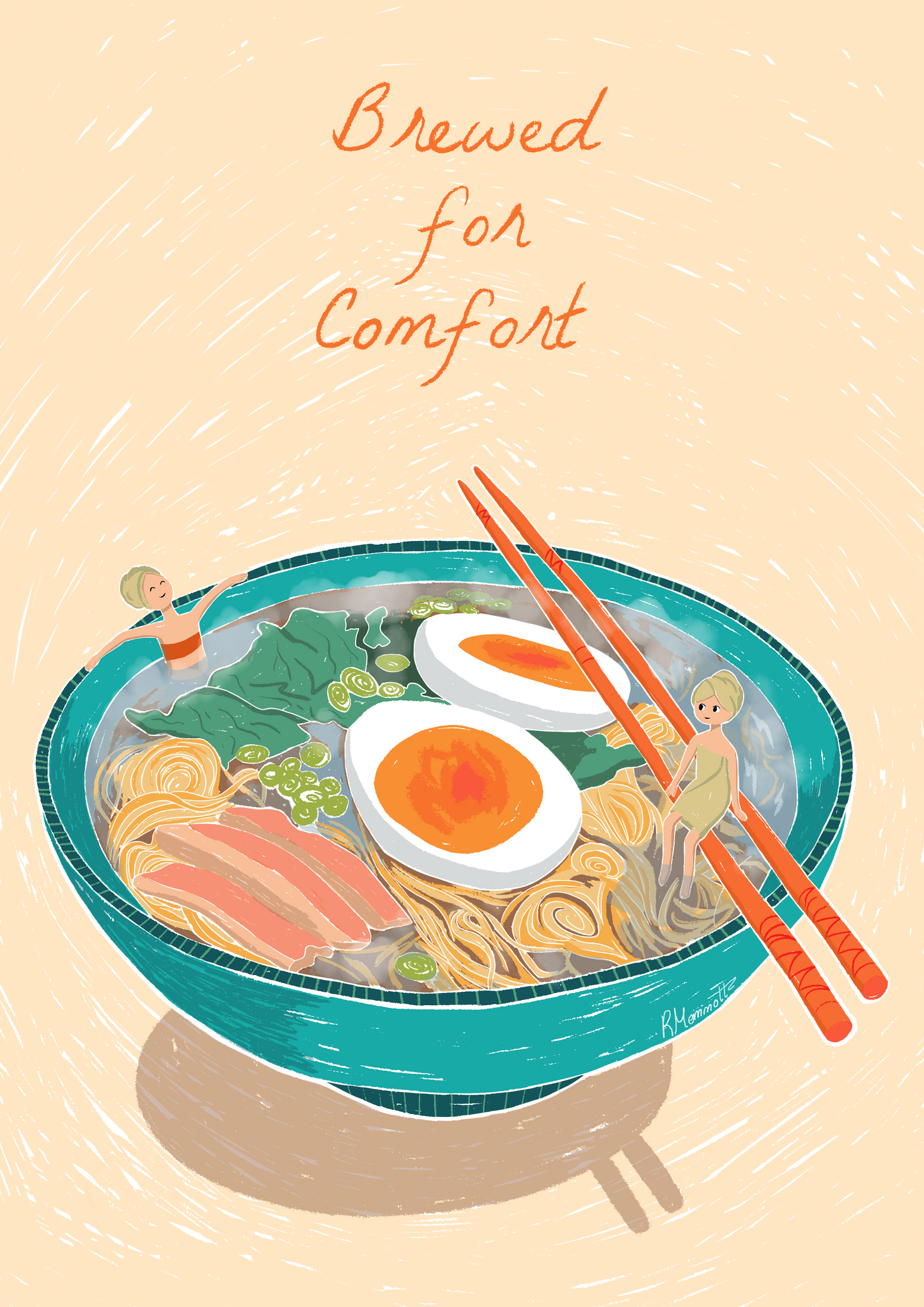 Brewed for Comfort – Ramen Bathhouse Art Print