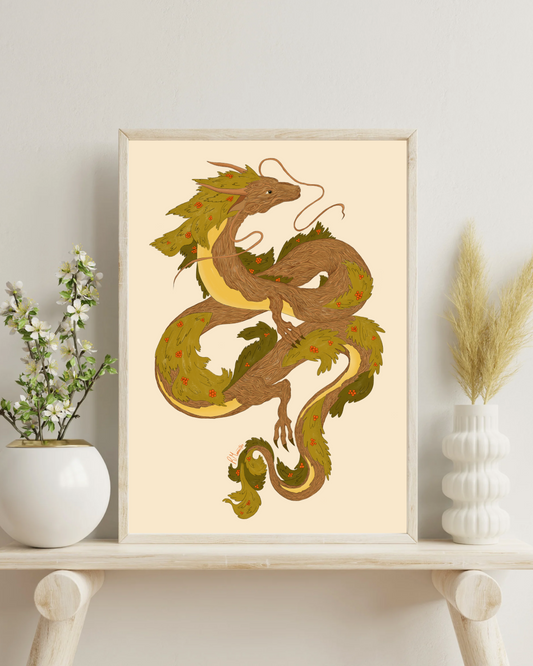 Rowan Tree Wood Dragon – Art Print