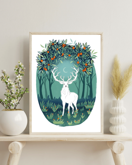 The White Hart – Art Print