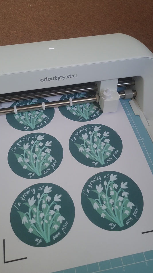 "I'm growing at my own pace" Snowdrops Sticker