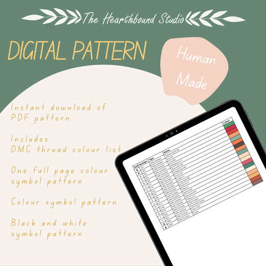 Whimsical Rage Botanical Border Cross Stitch Pattern (Digital Download)